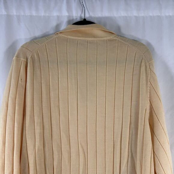 Fairway & Greene Italian Merino Sweater Men's Large Yellow Wool 1/4 Zip Lined - Picture 9 of 11